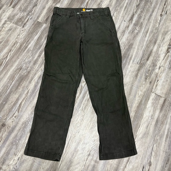 Carhartt Rugged Flex Pants Men's 32x30 Relaxed Fit Canvas Work Wear Dark Grey - Picture 1 of 8
